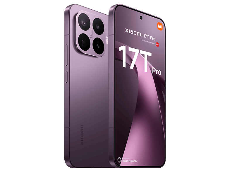 XIAOMI 17T Pro — Smartphone, Morado, 512 GB, 12 GB RAM, 7000 mAh, vista 2