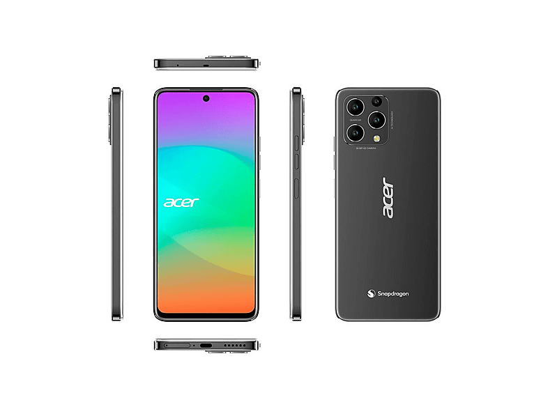 ACER SOSPIRO AQ9 — Smartphone, Negro, 256 GB, 8 GB RAM, 5200 mAh
