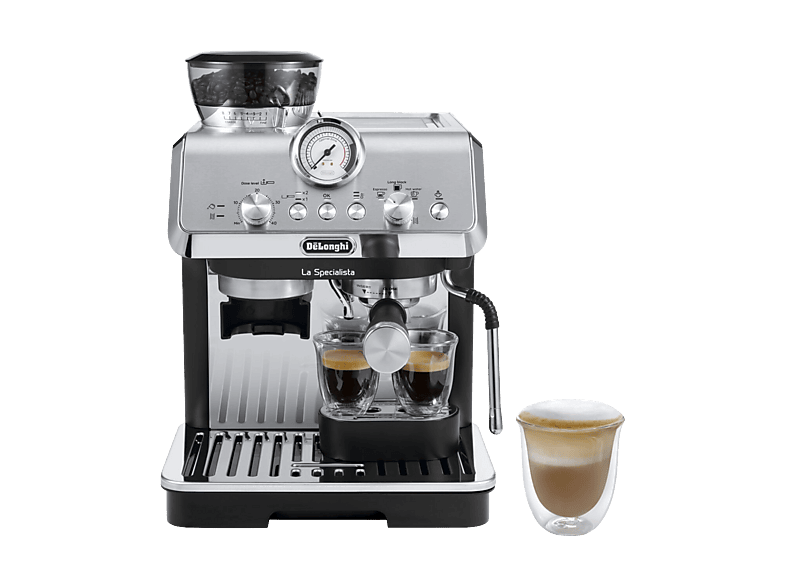 DE LONGHI — Cafetera express, De'Longhi La Specialista Mini Arte EC9155.MB, 1400W, Negro, 15bar