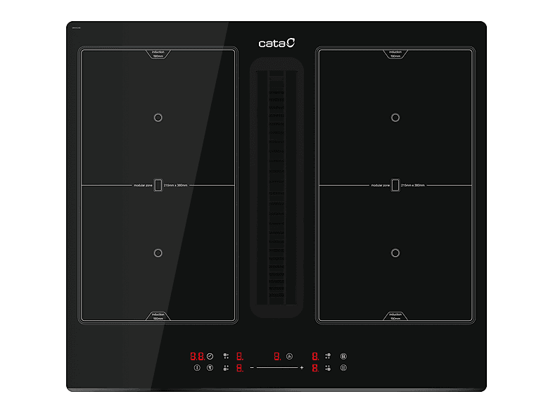 CATA IAS 6024 — Placa de inducción, 590 mm, Negro, 4 zone(s) zonas