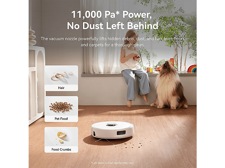 NARWAL Freo X10 Pro — Robot aspirador, Blanco, 220 V, Potencia de succión 11,000 Pa, Depósito 2,5 l, vista 5