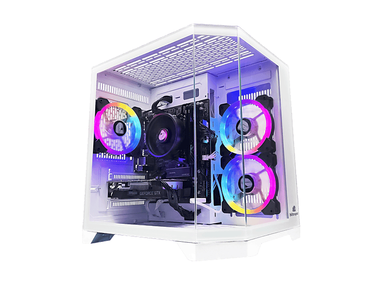 NITROPC Avanzado — PC Gaming, 16 GB RAM, 1 TB SSD, Blanco, R7 5700X