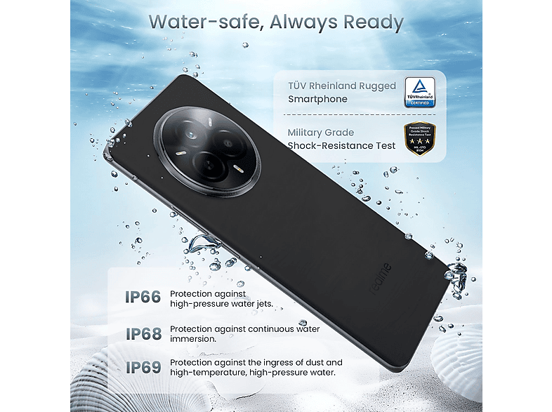 REALME 14 Pro+ 5G — Smartphone, 120Hz, Gris, 256 GB, 8 GB RAM, vista 7