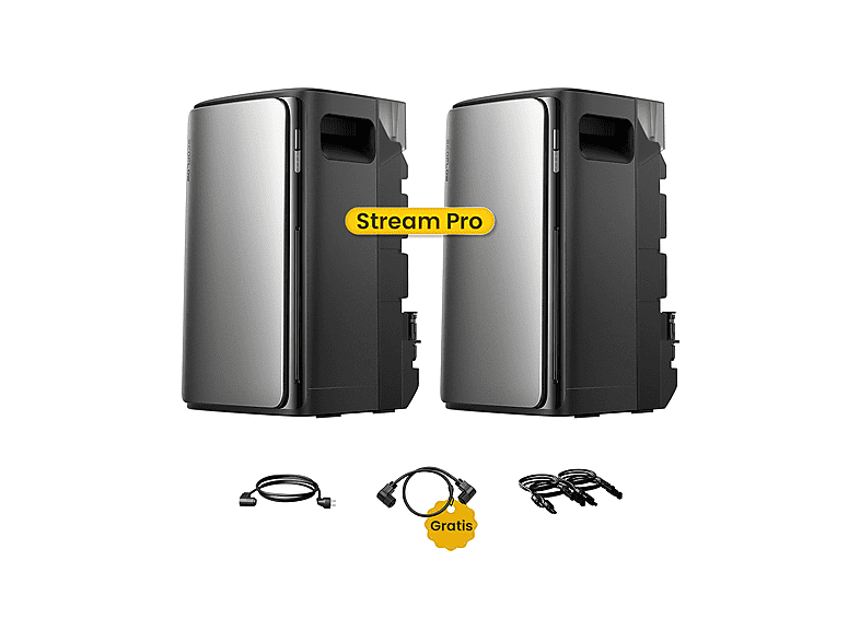 ECOFLOW 2×STREAM Pro con 1× cable paralelo STREAM — Kit solar, 2300 W