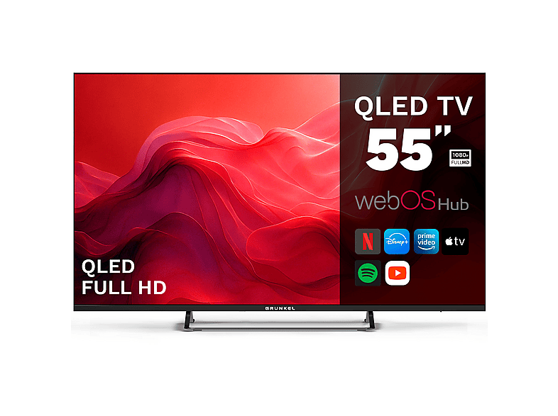 GRUNKEL QLED-5525W — TV QLED 55", Black, QLED 4K, Smart TV