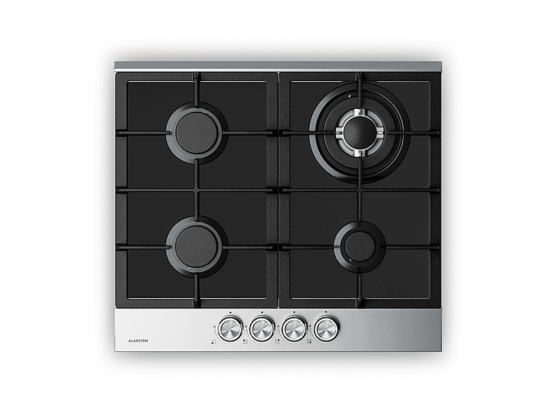 KLARSTEIN Verosteel — Placa de gas, 58,40 cm, Plata, 4 zonas
