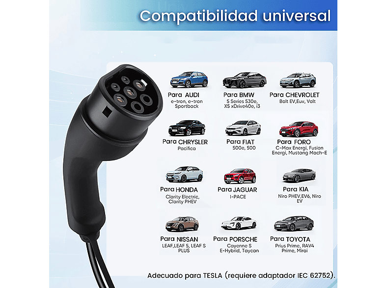 HEXINEX 11KW 16A — Cargador vehículo eléctrico, Black, vista 3