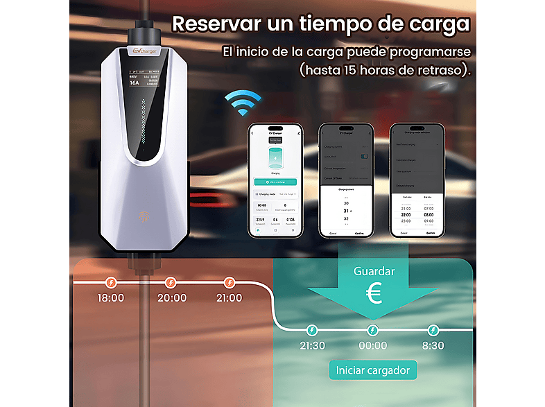 HEXINEX 11KW 16A — Cargador vehículo eléctrico, Black, vista 4