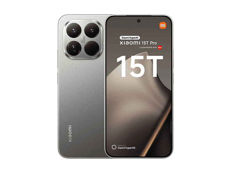 XIAOMI 15T PRO 6,83P/5G/8N/12+256GB/G      — Smartphone, Gris, 12 GB RAM, 144 Hz, 5500 mAh