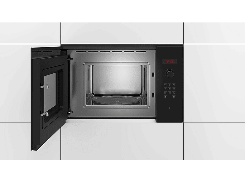 BOSCH Serie 4 BFL523MB1F — Microondas integrable, 800 W, Negro, 5 potencia, 20 l, vista 3