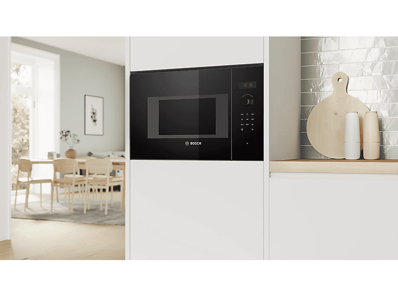 BOSCH Serie 4 BFL523MB1F — Microondas integrable, 800 W, Negro, 5 potencia, 20 l, vista 5