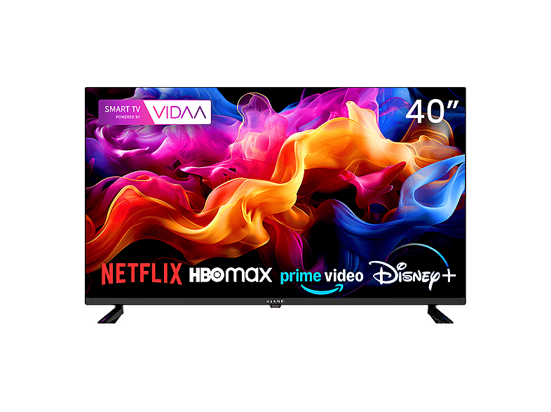 KIANO Elegance 40 Vidaa — TV LED 40", Negro, Full-HD, ARM CA53 Quad-core @max 1.3GHz, Smart TV