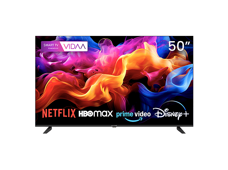 KIANO Elegance 50 Vidaa — TV LED 50", Negro, UHD 4K, ARM CA53 Quad-core @max 1.3GHz, Smart TV