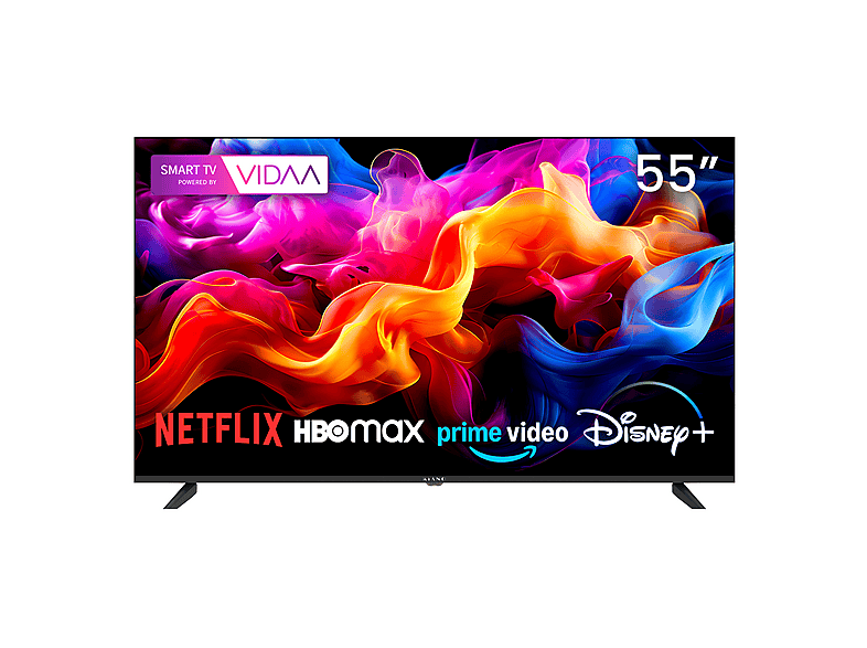 KIANO Elegance 55 Vidaa — TV LED 55", Negro, UHD 4K, ARM CA53 Quad-core @max 1.3GHz, Smart TV