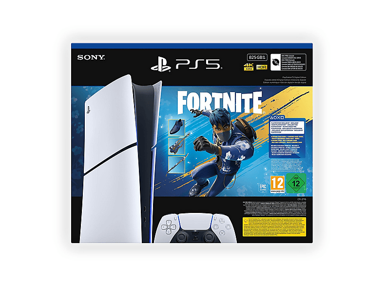 SONY Consolas PlayStation 5 Slim Digital Edition — Consola PS5, 825 GB, Blanco