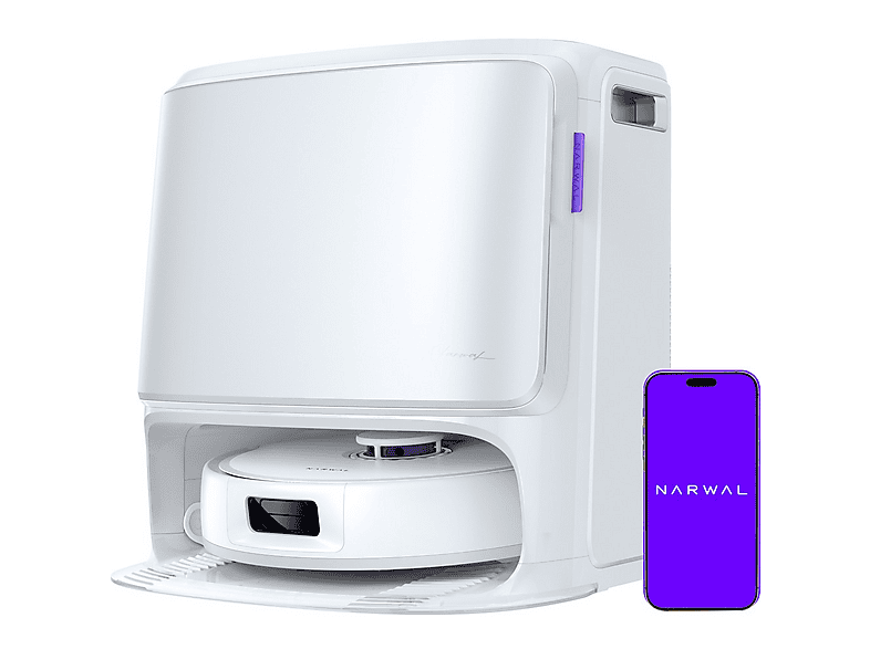 NARWAL Freo Z10 — Robot aspirador, Blanco, 14,4 V, Potencia de succión 15000 kPa, Depósito 0,3 l