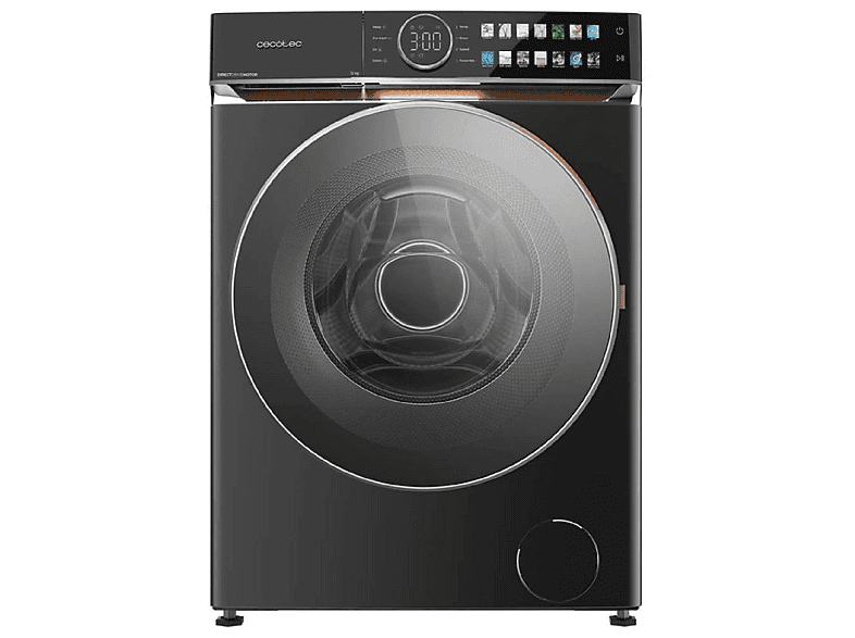 CECOTEC Bolero DressCode 12980 Direct Drive Steel A — Lavadora carga frontal, 12 kg, Negro