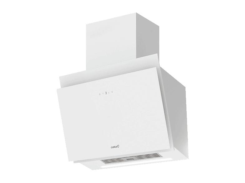 CATA Thalassa PRO 600 GWH — Campana decorativa, 842 m³/h, Ancho 60 cm, Blanco, 5 Niveles de Extracción + Turbo