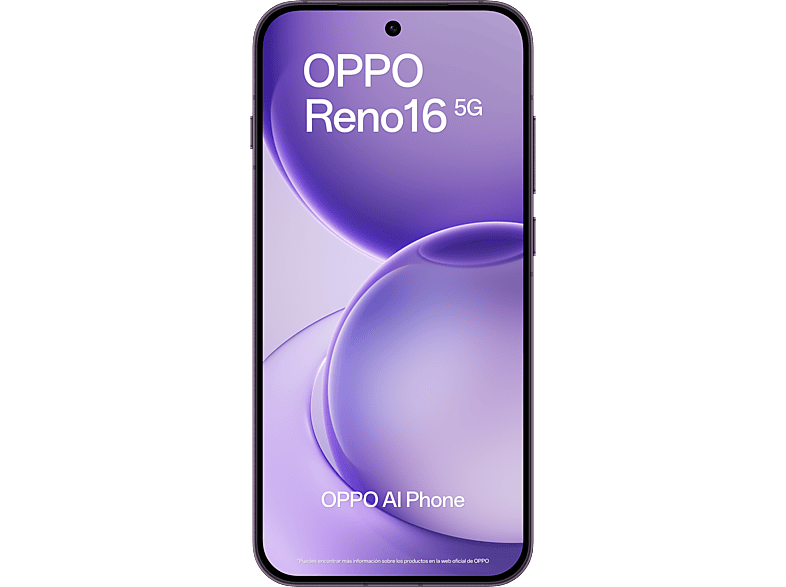 OPPO Reno16 — Smartphone, 512 GB, 8 GB RAM, 6000 mAh, Púrpura Negro, vista 5