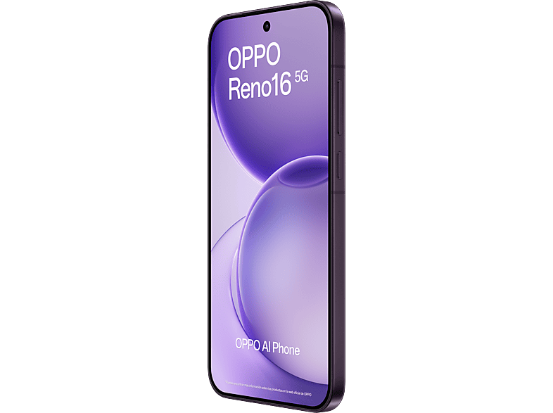 OPPO Reno16 — Smartphone, 512 GB, 8 GB RAM, 6000 mAh, Púrpura Negro, vista 7
