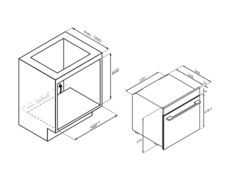 HAIER H6 ID2P3T1HTB — Horno, Multifunción, 60 cm, Negro, Limpieza hidrolítica, vista 3