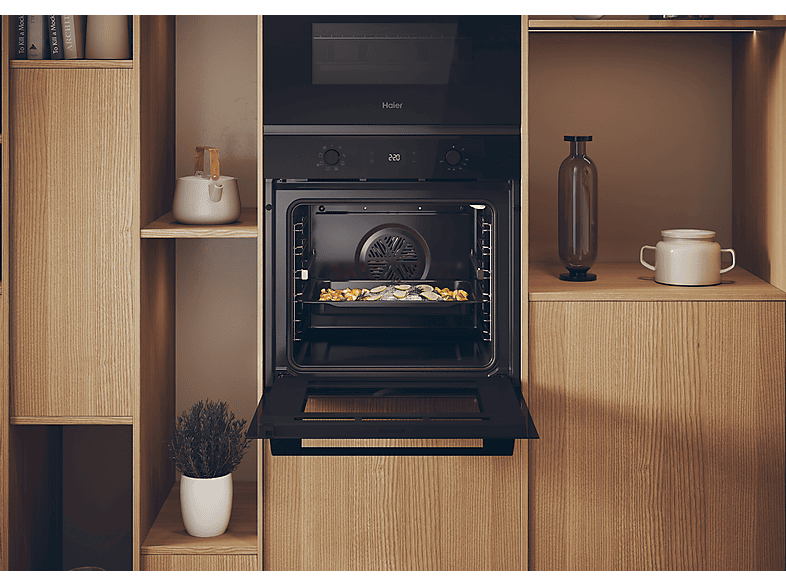 HAIER H6 ID2P3T1HTB — Horno, Multifunción, 60 cm, Negro, Limpieza hidrolítica, vista 12