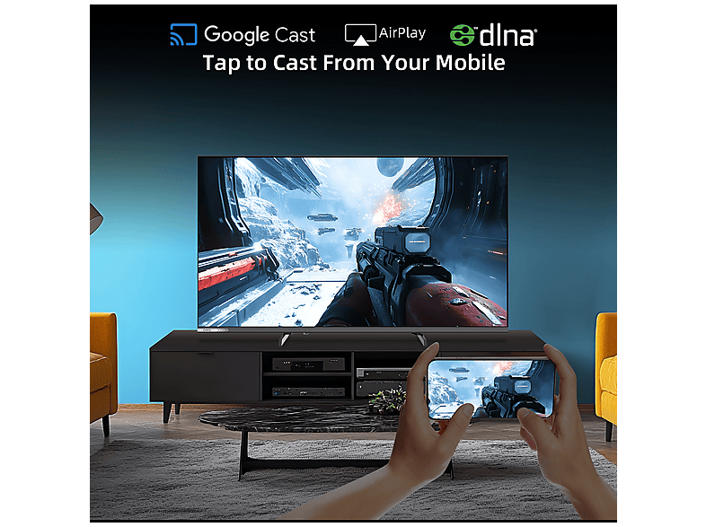 CHIQ L40QST — TV QLED 40", Negro, Full-HD, Smart TV, vista 8