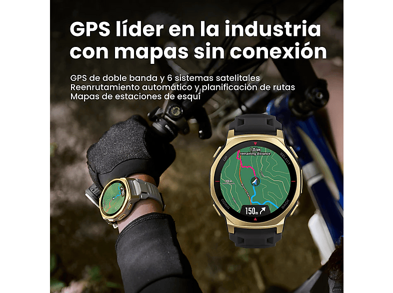 AMAZFIT T-Rex 3 Pro — Smartwatch, 44 mm, Hasta 17 días Autonomía, +180 Modos Deportivos, pantalla AMOLED, vista 3