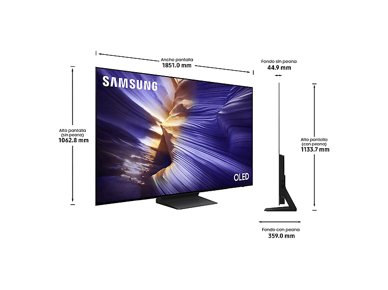 SAMSUNG TQ83S91FAEXXC — TV OLED 83", Negro, UHD 4K, NQ4 AI Gen3, Smart TV, vista 8