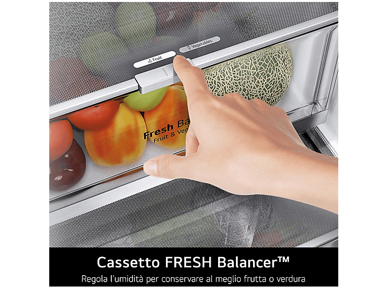 LG GBBS322BPY.APYQEUZ — Frigorífico combi, Altura 203,00 cm, Plata, No Frost, Capacidad 375 l, vista 9