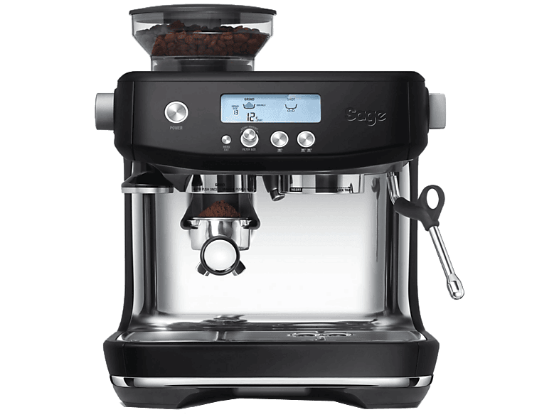SAGE the Barista Pro™ — Cafetera express, 1680 W, Negro, 15 bar, 2 Tazas