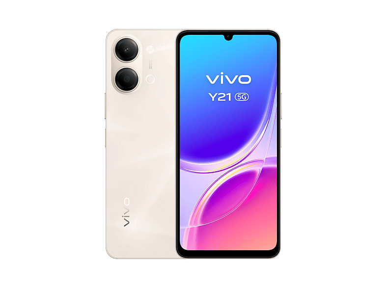VIVO Y21 — Smartphone, Oro, 128 GB, 4 GB RAM, 6.500 mAh + Cargador vivo 44W FlashCharger + Auriculares vivo Buds Air3, vista 3