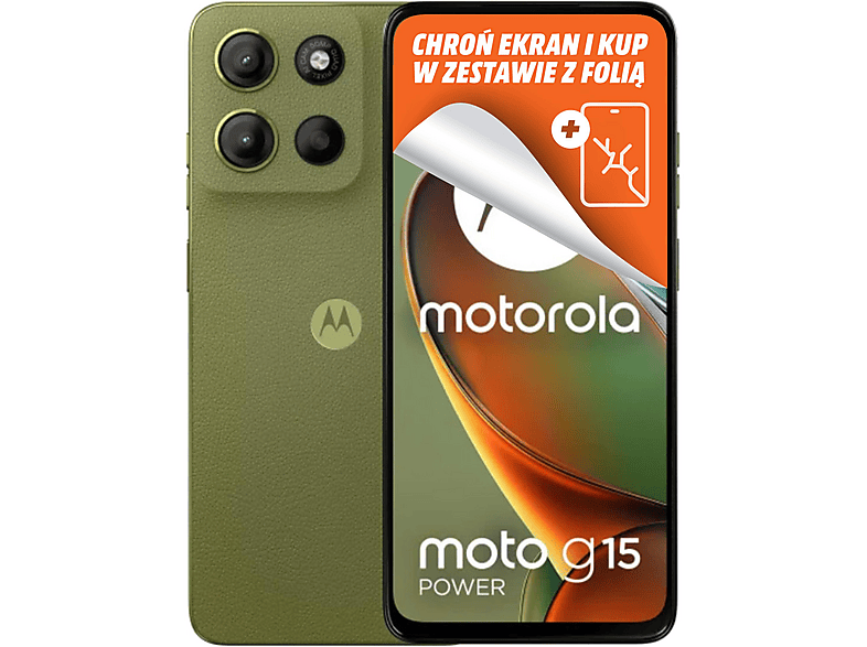 MOTOROLA moto g15 power — Smartphone, Verde, 256 GB, 8 GB RAM, 60 Hz