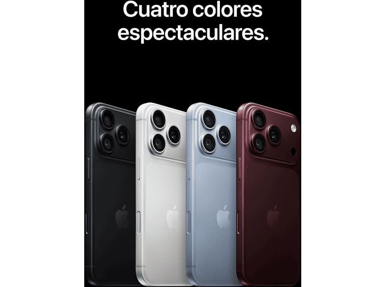 APPLE iPhone 18 Pro — Smartphone, Burdeos, 256 GB, 6.3" OLED Super Retina XDR, 5G, vista 8