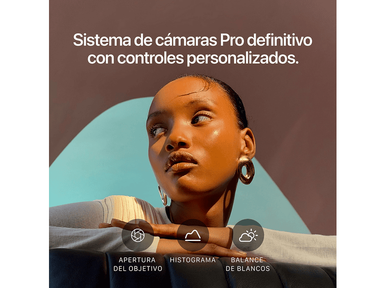 APPLE iPhone 18 Pro Max — Smartphone, 2 TB, Azul glaciar, 6.9" OLED Super Retina XDR, 5G, vista 4