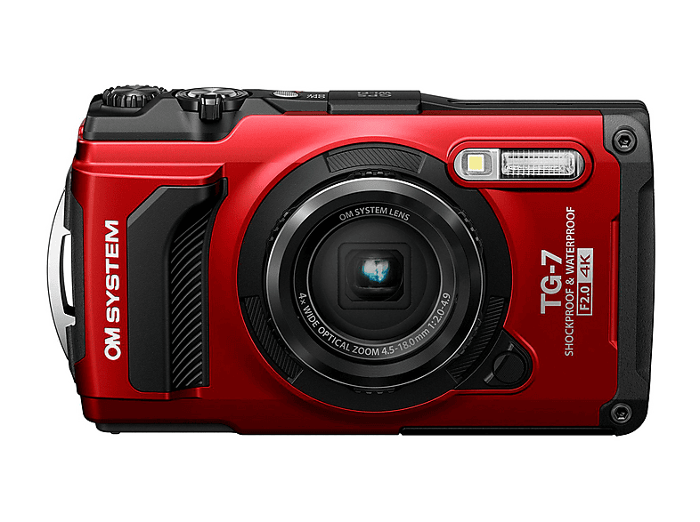 OM SYSTEM OMSTG7R — Cámara compacta, Rojo, 12 megapixel