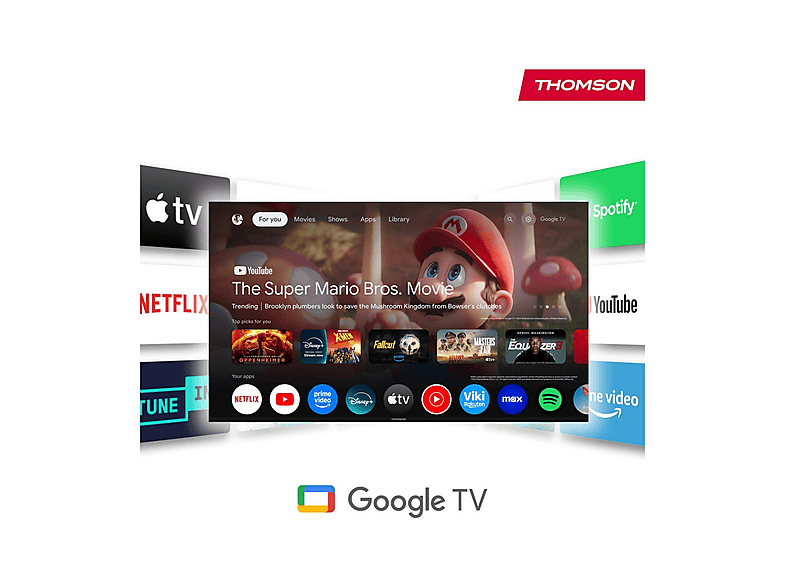 THOMSON 24HG2S15CW — TV LED 24", Blanco, HD, Smart TV, vista 3