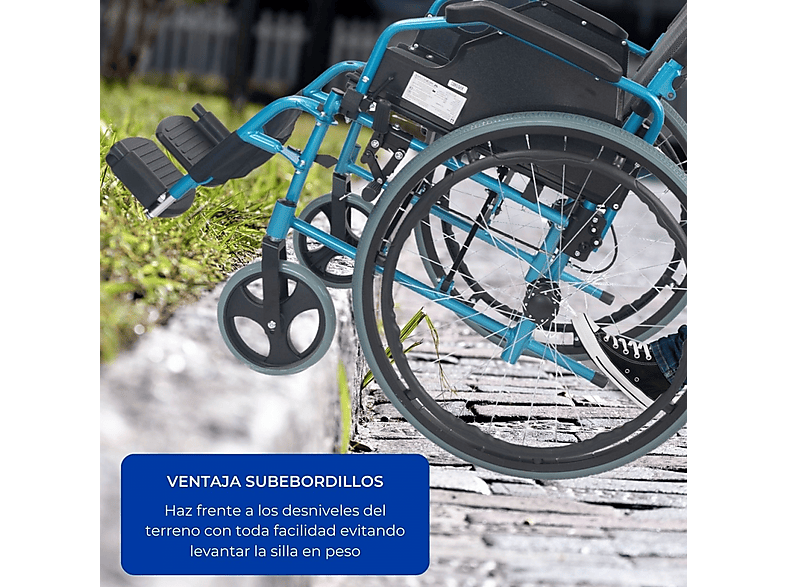 MOBICLINIC Bolonia — Silla de ruedas, Azul, vista 8