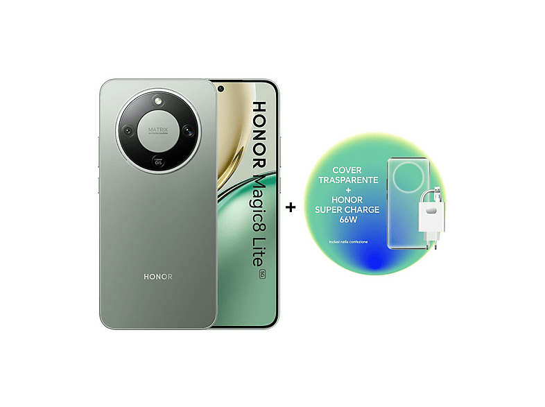 HONOR Honor Magic8 Lite — Smartphone, Verde, 512 GB, 8 GB RAM, 7500 mAh