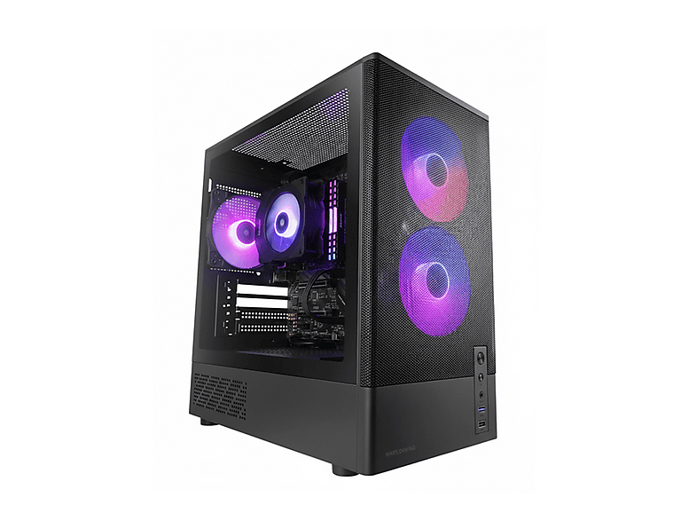 NEOPC Mars Gaming MC ONYX — Pack PC Gaming, 8 GB RAM, 480 GB SSD, Windows, Negro, vista 3