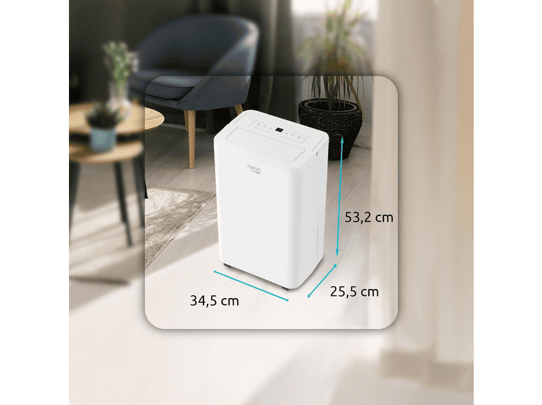 IRRADIO 158660062 — Deshumidificador, 100 m², Blanco, 3 l, vista 3