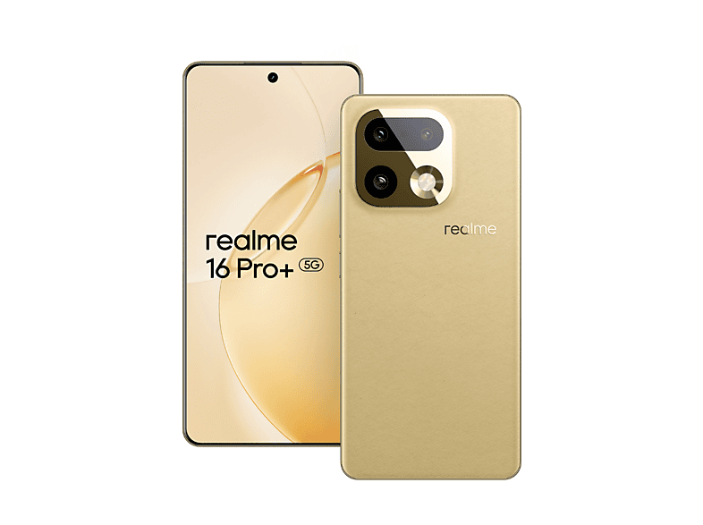 REALME 16 Pro+ — Smartphone, Gold, 256 GB, 8 GB RAM, 7000 mAh