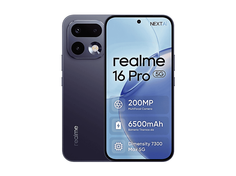 REALME 16 Pro — Smartphone, Gris, 256 GB, 8 GB RAM, 144 Hz