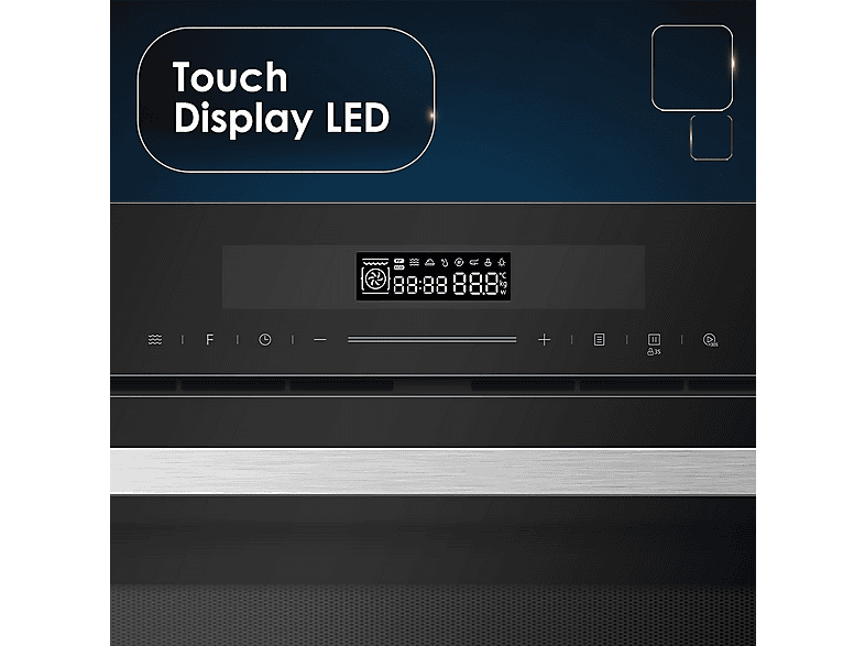 HYUNDAI HHMW3414DGB00 — Microondas, 900 W, 5 potencia, 34 l, Cristal negro, vista 3