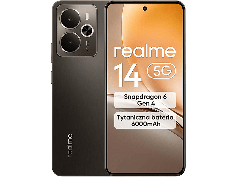 REALME 14 — Smartphone, Titanio, 256,00 GB, 8 GB RAM, 120 Hz, vista 2