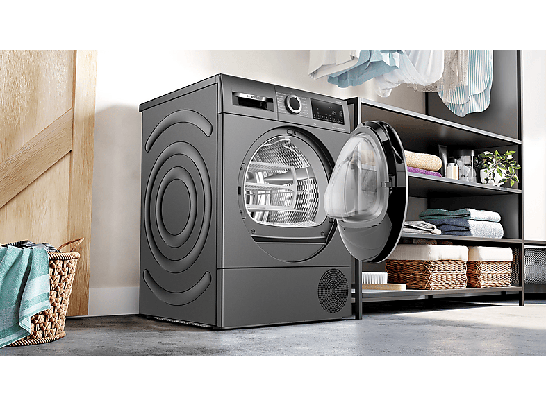 BOSCH WQG245DRES — Secadora bomba de calor, 9 kg, 14 programas, Grey, Bomba de calor, vista 4