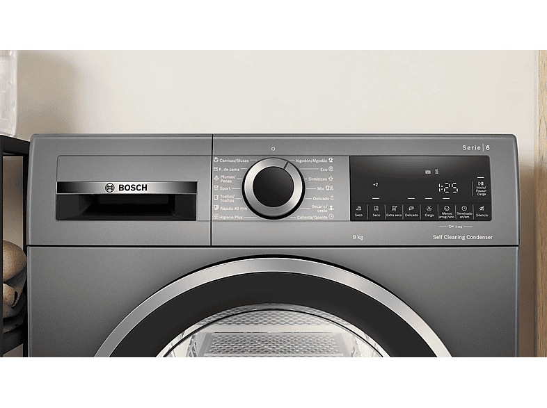 BOSCH WQG245DRES — Secadora bomba de calor, 9 kg, 14 programas, Grey, Bomba de calor, vista 8
