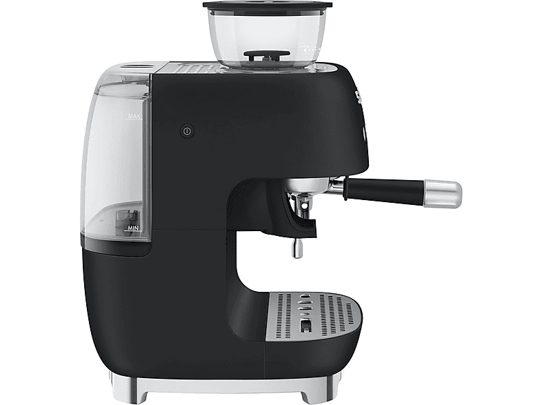 SMEG EGF03 — Cafetera espresso manual, 1650 W, 20 bar, 2 tazas, Negro mate, vista 4