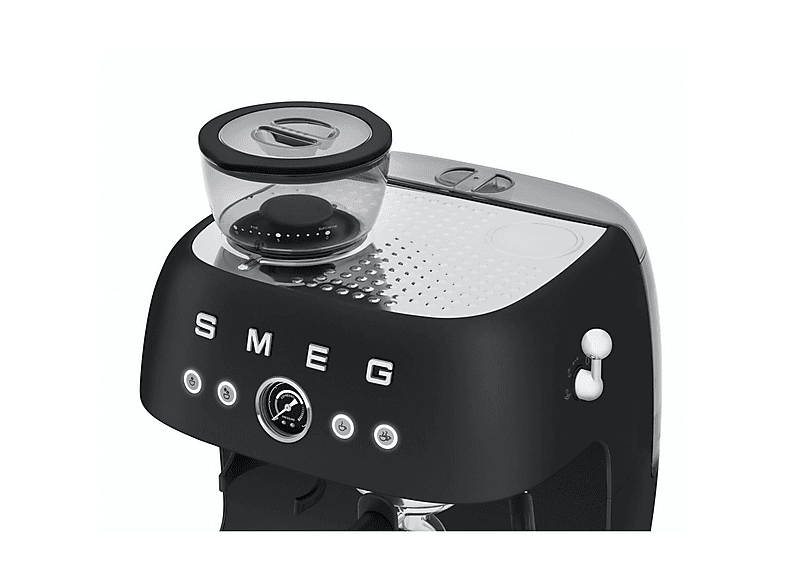SMEG EGF03 — Cafetera espresso manual, 1650 W, 20 bar, 2 tazas, Negro mate, vista 7