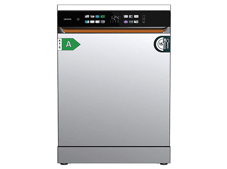 CECOTEC Bolero Aguazero 6900 Inox — Lavavajillas libre instalación 60 cm, 8 programas, 60 cm, Blanco